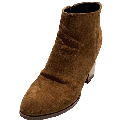 Pre-owned Alexander Wang Kori Ankle Boots In Camel