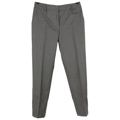 Pre-owned Brunello Cucinelli Wool Slim Pants In Grey