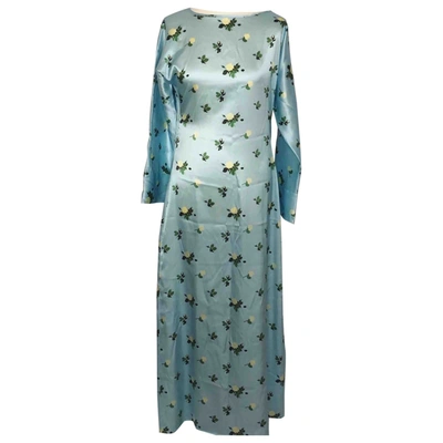 Pre-owned Bernadette Blue Silk Dress