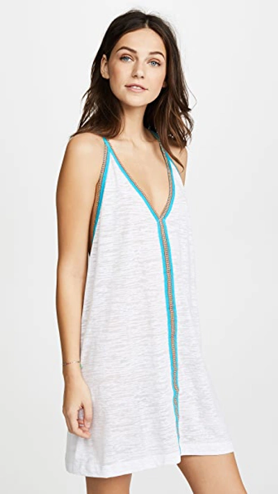 Pitusa Mini Swim Cover-up Dress In White