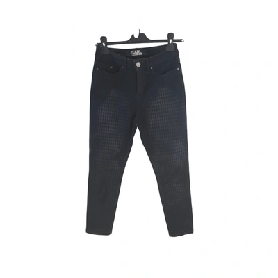 Pre-owned Karl Lagerfeld Slim Pants In Black