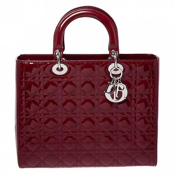 Pre-Owned Dior Red Patent Leather Handbag | ModeSens
