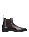 Santoni Ankle Boots In Dark Brown