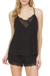 Flora Nikrooz Floretta Knit Cami & Shorts Set In Black