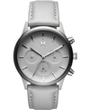 Mvmt Women's Chronograph Duet Gray Leather Strap Watch 38mm