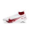 Nike Vapor Edge Elite 360 Flyknit Football Cleat In White,white,university Red