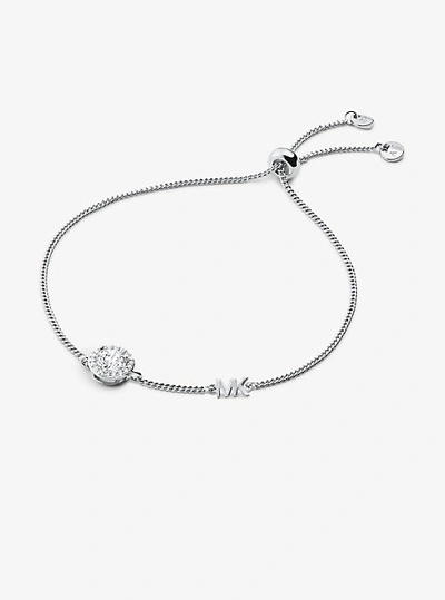 Michael Kors Precious Metal-plated Sterling Silver Pavé Halo Slider Bracelet