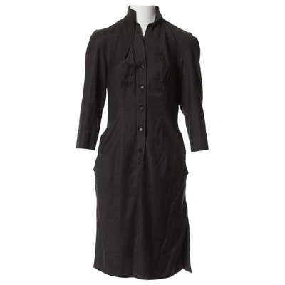 Pre-owned Vivienne Westwood Wool Mid-length Dress In Grey