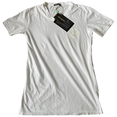Pre-owned Balmain White Cotton T-shirt