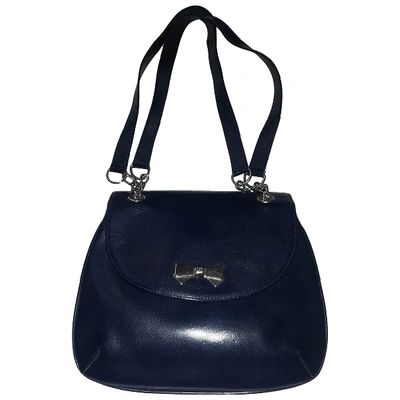 Pre-owned Nina Ricci Navy Leather Handbag