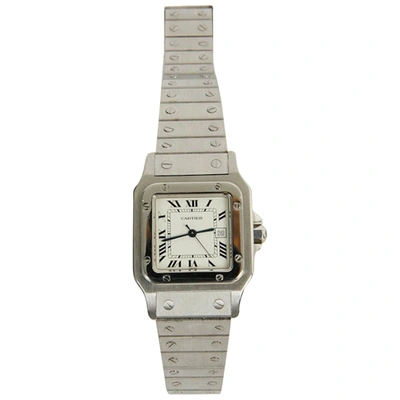 Pre-owned Cartier Santos Galbã©e Watch In Silver