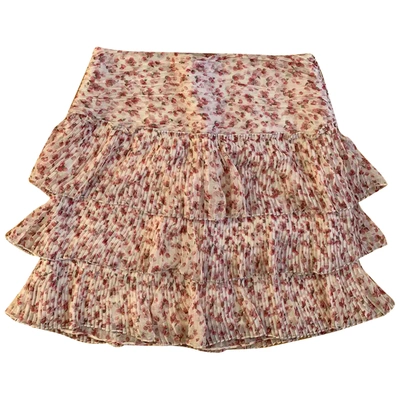 Pre-owned Paul & Joe Silk Mid-length Skirt In Pink