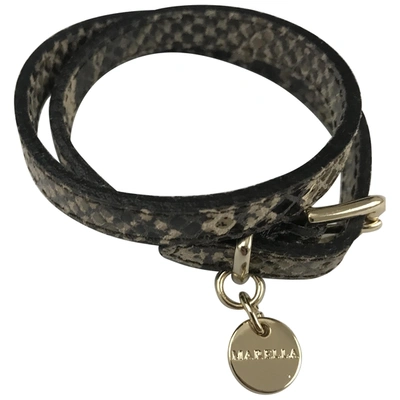 Pre-owned Marella Leather Bracelet In Black
