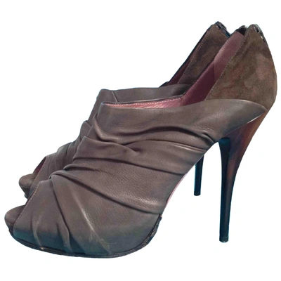 Pre-owned Jean-michel Cazabat Brown Leather Heels
