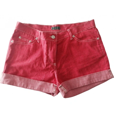 Pre-owned Fred Perry Red Cotton - Elasthane Shorts