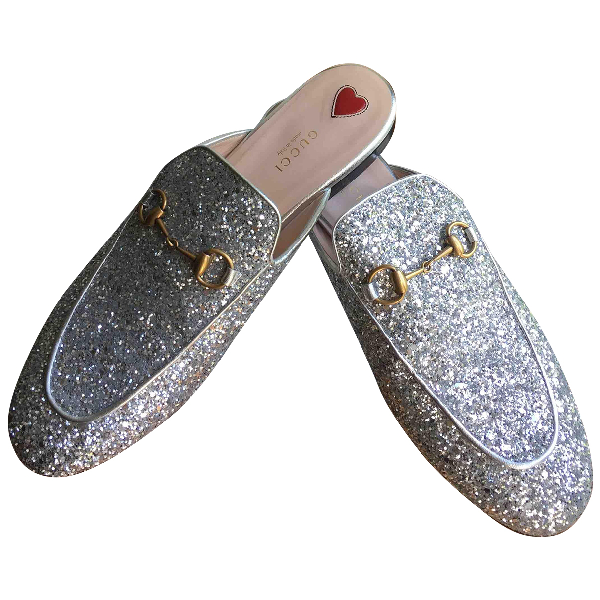 gucci princetown silver