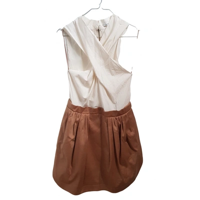 Pre-owned Carven Mini Dress In Brown