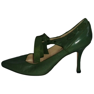 Pre-owned Erika Cavallini Leather Heels In Green