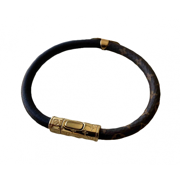 Pre-Owned Louis Vuitton Lv Confidential Leather Bracelet | ModeSens
