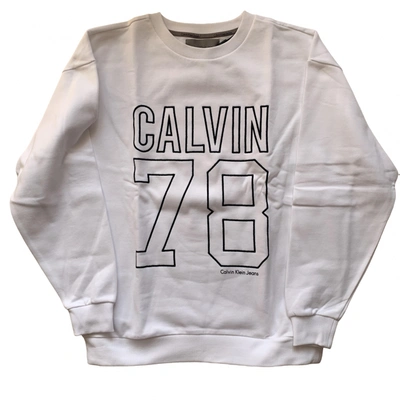 Pre-owned Calvin Klein Sweatshirt In White