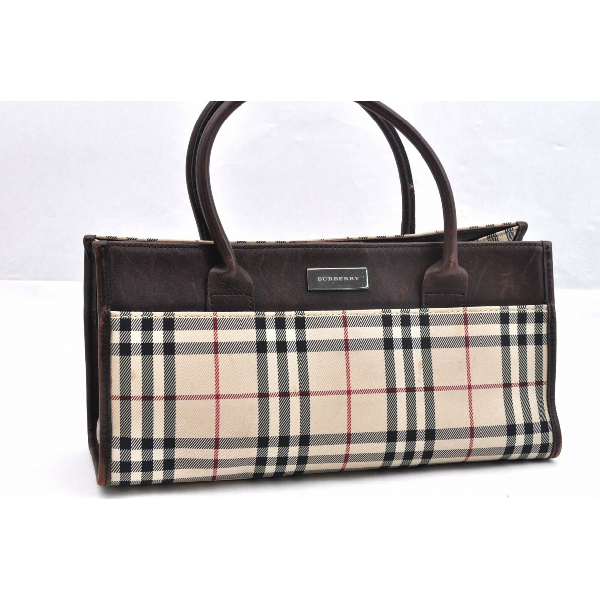 Pre-Owned Burberry Beige Cloth Handbag | ModeSens