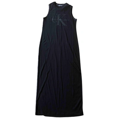 Pre-owned Calvin Klein Maxi Dress In Black