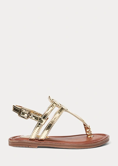 Polo Ralph Lauren Kids' Tierney Metallic Sandal In Gold Metallic | ModeSens