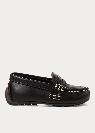 Polo Ralph Lauren Telly Leather Penny Loafer In Chocolate
