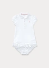 Ralph Lauren Babies' Ruffled Polo Dress & Bloomer In White