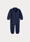 Polo Ralph Lauren Babies' Soft Cotton Polo Coverall In Suffield Blue