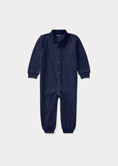 Polo Ralph Lauren Soft Cotton Polo Coverall In Suffield Blue
