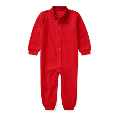 Polo Ralph Lauren Babies' Soft Cotton Polo Coverall In Rl Red