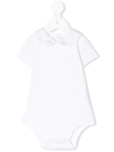 Ralph Lauren Babies' Embroidered Cotton Bodysuit In White