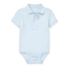 Polo Ralph Lauren Babies' Soft Cotton Polo Bodysuit In Beryl Blue