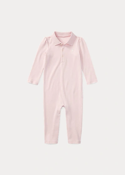 Polo Ralph Lauren Babies' Cotton Polo Coverall In White