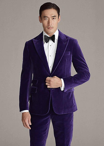 Ralph Lauren Kent Velvet Dinner Jacket In Classic Purple