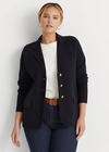 Ralph Lauren Combed Cotton Blazer In Lauren Navy