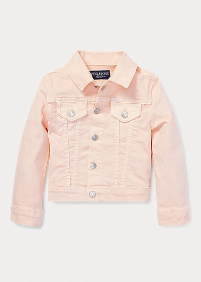 Polo Ralph Lauren Kids' Pink Pony Denim Trucker Jacket In Love Pink