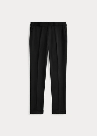 Ralph Lauren Gregory Wool Twill Suit Trouser In Black