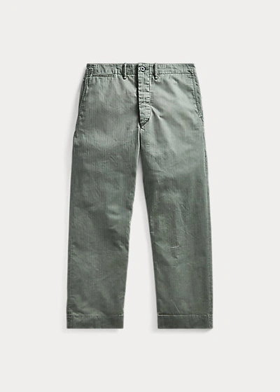 Double Rl Herringbone Twill Field Pant In Dark Olive
