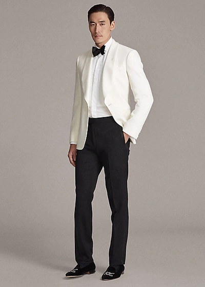 Polo Ralph Lauren Gregory Wool-cashmere Tuxedo Trouser In Black