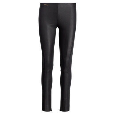 Ralph Lauren Leather Skinny Pant In Polo Black