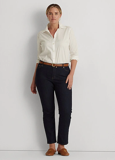 Ralph Lauren Mid-rise Straight Jean In Dark Rinse Wash