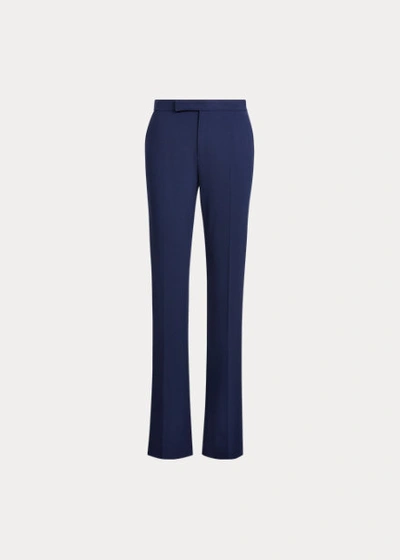 Ralph Lauren Seth Wool Crepe Pant In Blue