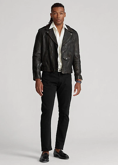 Ralph Lauren Hampton Relaxed Straight Jean In Black Stretch