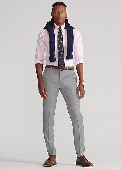 Ralph Lauren Slim Fit Wool Twill Trouser In Classic Navy