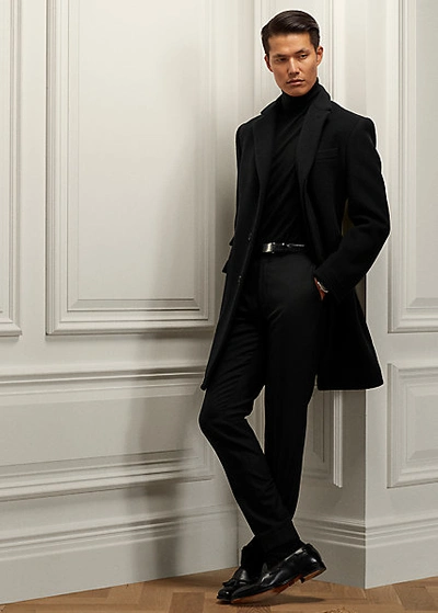 Ralph Lauren Gregory Wool Twill Suit Trouser In Charcoal