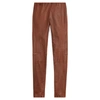 Ralph Lauren Leather Skinny Pant In Cocoa Bean