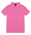 Polo Ralph Lauren Kids' Logo Cotton Piqué Polo Shirt In Resort Rose