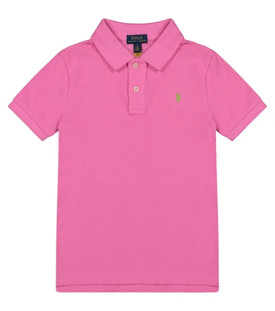 Polo Ralph Lauren Kids' Logo Cotton Piqué Polo Shirt In Resort Rose